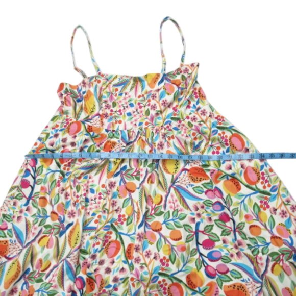 Anthropologie Hutch Bandeau Romper White Orange Motif M - Picture 6 of 13